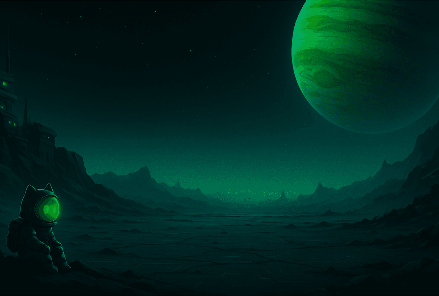 Sci-fi landscape background